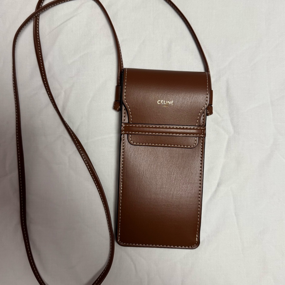 Celine Brown Leather Sunglass Case